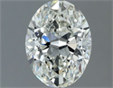 Natural Diamond 0.90 Carats, Oval with  Cut, H Color, VS1 Clarity and Certified by IGI