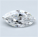 Natural Diamond 3.10 Carats, Marquise with  Cut, D Color, VS2 Clarity and Certified by GIA