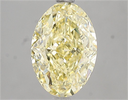 Picture of Lab Grown Diamond 3.02 Carats, Oval with  Cut, Fancy Intense Yellow Color, VS1 Clarity and Certified by IGI