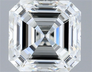 Picture of Natural Diamond 1.02 Carats, Asscher with  Cut, H Color, VVS2 Clarity and Certified by IGI