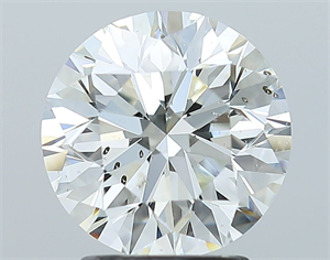 Picture of Natural Diamond 2.50 Carats, Round with Excellent Cut, J Color, SI2 Clarity and Certified by GIA