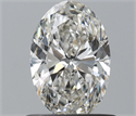 Natural Diamond 0.72 Carats, Oval with  Cut, H Color, SI1 Clarity and Certified by IGI