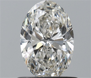 Picture of Natural Diamond 0.72 Carats, Oval with  Cut, H Color, SI1 Clarity and Certified by IGI