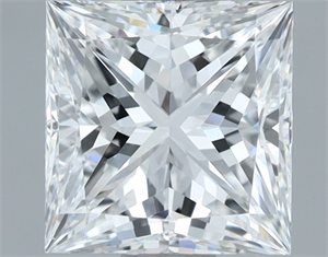 Picture of Natural Diamond 1.50 Carats, Princess with  Cut, E Color, VS1 Clarity and Certified by GIA