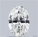 Natural Diamond 0.56 Carats, Oval with  Cut, H Color, SI1 Clarity and Certified by GIA