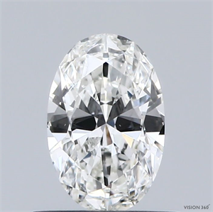 Picture of Natural Diamond 0.56 Carats, Oval with  Cut, H Color, SI1 Clarity and Certified by GIA
