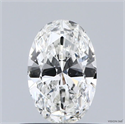 Natural Diamond 0.56 Carats, Oval with  Cut, H Color, SI1 Clarity and Certified by GIA