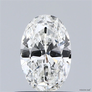 Picture of Natural Diamond 0.56 Carats, Oval with  Cut, H Color, SI1 Clarity and Certified by GIA