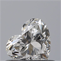 Natural Diamond 0.46 Carats, Heart with  Cut, E Color, VVS2 Clarity and Certified by GIA