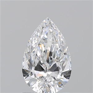 Picture of Natural Diamond 1.20 Carats, Pear with  Cut, D Color, VVS1 Clarity and Certified by GIA