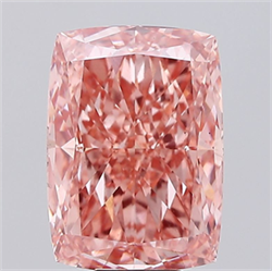 Picture of Lab Grown Diamond 10.75 Carats, CUSHION MODIFIED with  Cut, Fancy Vivid Pink Color, VS1 Clarity and Certified by IGI