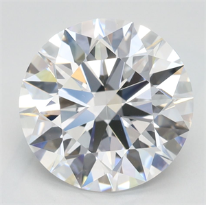 Picture of Lab Grown Diamond 3.20 Carats, Round with Ideal Cut, D Color, IF Clarity and Certified by IGI