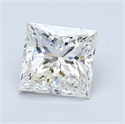 Diamante Natural 1.31 quilates, Princesa , Color H, claridad VS2 y certificado GIA