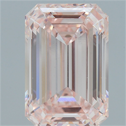Picture of Lab Grown Diamond 10.06 Carats, Emerald with  Cut, Fancy Intense Pink Color, VS1 Clarity and Certified by IGI