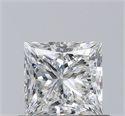 Natural Diamond 0.60 Carats, Princess with  Cut, H Color, VS1 Clarity and Certified by GIA