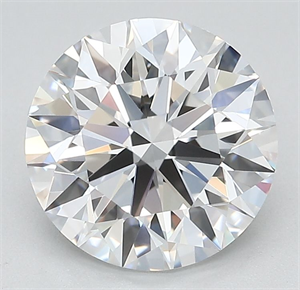 Picture of Lab Grown Diamond 2.80 Carats, Round with Ideal Cut, D Color, VVS1 Clarity and Certified by IGI