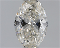 Natural Diamond 0.50 Carats, Oval with  Cut, J Color, SI2 Clarity and Certified by GIA