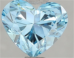 Picture of Lab Grown Diamond 1.55 Carats, Heart with  Cut, Fancy Vivid Blue Color, VS1 Clarity and Certified by IGI
