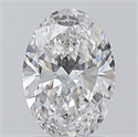 Natural Diamond 1.20 Carats, Oval with  Cut, D Color, SI2 Clarity and Certified by GIA