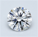 Diamante Natural 1.30 quilates, Redondo , Color E, claridad VVS2 y certificado GIA