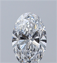 Natural Diamond 0.40 Carats, Oval with  Cut, D Color, VS2 Clarity and Certified by GIA