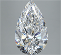 Natural Diamond 5.01 Carats, Pear with  Cut, D Color, VS2 Clarity and Certified by GIA