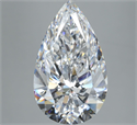 Natural Diamond 5.01 Carats, Pear with  Cut, D Color, VS2 Clarity and Certified by GIA