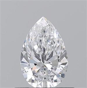 Picture of Natural Diamond 0.54 Carats, Pear with  Cut, D Color, VVS2 Clarity and Certified by GIA