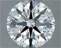 Natural Diamond 0.90 Carats, Round with Excellent Cut, G Color, VS2 Clarity and Certified by GIA