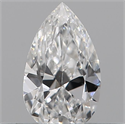 Natural Diamond 0.22 Carats, Pear with  Cut, D Color, VS1 Clarity and Certified by GIA