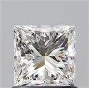 Natural Diamond 0.96 Carats, Princess with  Cut, I Color, VVS2 Clarity and Certified by GIA