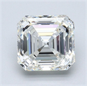 Natural Diamond 1.80 Carats, Asscher with  Cut, H Color, VS1 Clarity and Certified by GIA