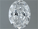 Natural Diamond 1.01 Carats, Oval with  Cut, E Color, SI1 Clarity and Certified by IGI