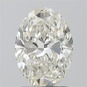 Picture of Natural Diamond 1.51 Carats, Oval with  Cut, J Color, SI2 Clarity and Certified by GIA