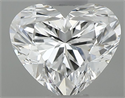 Natural Diamond 0.40 Carats, Heart with  Cut, D Color, SI1 Clarity and Certified by GIA