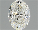 Natural Diamond 0.90 Carats, Oval with  Cut, G Color, SI1 Clarity and Certified by GIA