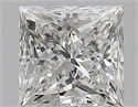 Natural Diamond 0.70 Carats, Princess with  Cut, F Color, VVS2 Clarity and Certified by GIA