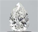 Natural Diamond 0.50 Carats, Pear with  Cut, H Color, VS2 Clarity and Certified by IGI