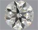Natural Diamond 1.70 Carats, Round with Excellent Cut, K Color, VVS2 Clarity and Certified by HRD