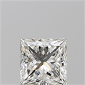 Natural Diamond 0.90 Carats, Princess with  Cut, H Color, VVS2 Clarity and Certified by GIA