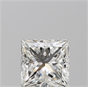 Natural Diamond 0.90 Carats, Princess with  Cut, H Color, VVS2 Clarity and Certified by GIA