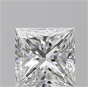 Natural Diamond 0.73 Carats, Princess with  Cut, F Color, VVS2 Clarity and Certified by GIA