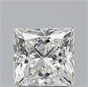 Natural Diamond 0.90 Carats, Princess with  Cut, G Color, VVS2 Clarity and Certified by GIA