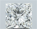 Natural Diamond 1.51 Carats, Princess with  Cut, I Color, VVS2 Clarity and Certified by GIA