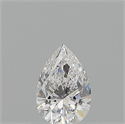 Natural Diamond 0.53 Carats, Pear with  Cut, D Color, VS2 Clarity and Certified by GIA