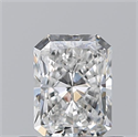 Natural Diamond 0.50 Carats, Radiant with  Cut, F Color, IF Clarity and Certified by GIA