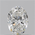 Natural Diamond 0.50 Carats, Oval with  Cut, G Color, VS2 Clarity and Certified by GIA