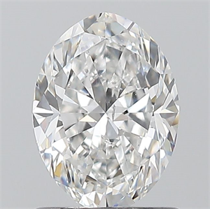 Picture of Natural Diamond 1.01 Carats, Oval with  Cut, E Color, SI1 Clarity and Certified by GIA