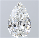 Natural Diamond 3.01 Carats, Pear with  Cut, G Color, VVS2 Clarity and Certified by GIA