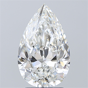 Picture of Natural Diamond 3.01 Carats, Pear with  Cut, G Color, VVS2 Clarity and Certified by GIA